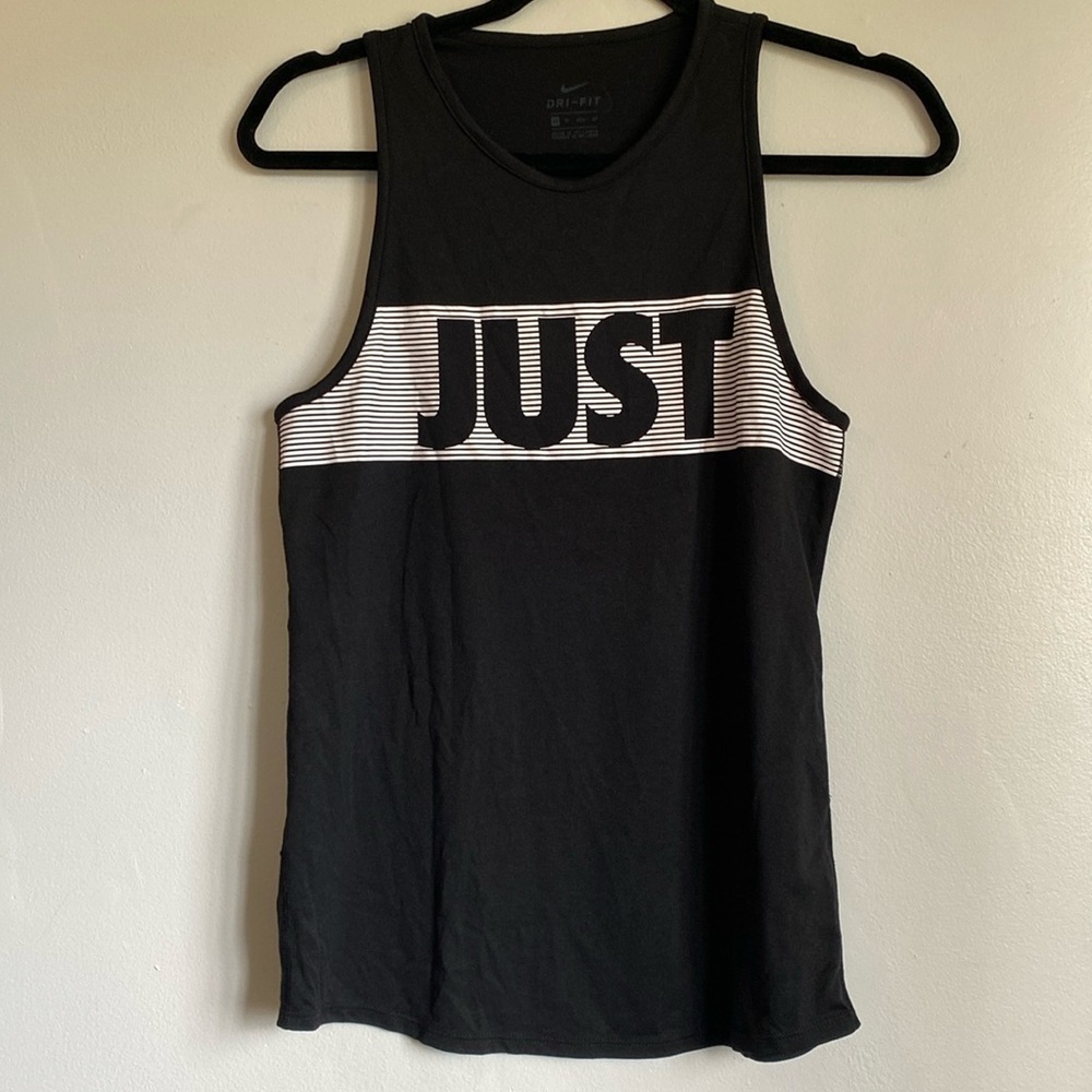 Women’s Nike Just Do It Tank Black & White Size XS Sporty, Trendy, Casual